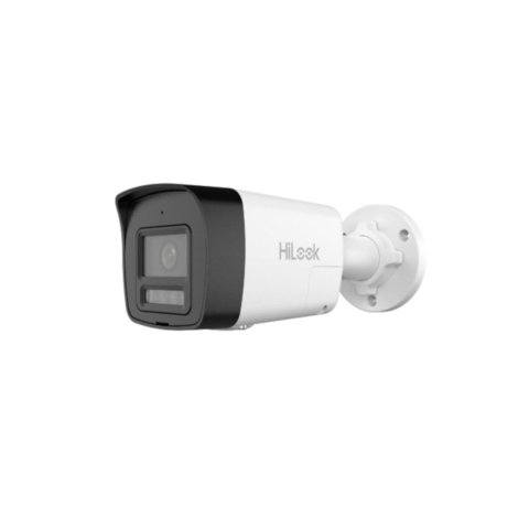 Camere bullet - Camera supraveghere IP exterior cu iluminare duala HiLook IPC-B120HA-LUFC/SL, 2 MP, 2.8 mm, IR/lumina alba 20 m, microfon si difuzor, slot card, PoE