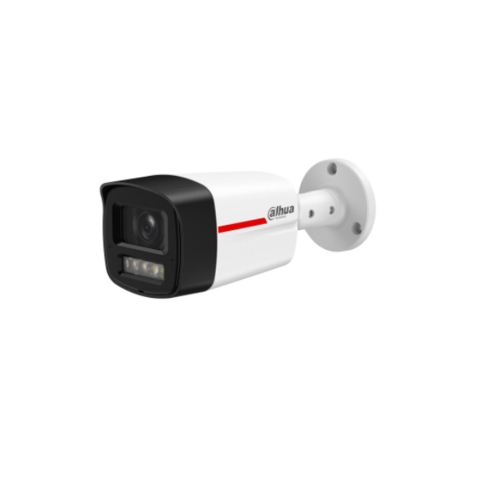 Camere bullet - Camera supraveghere IP exterior Dahua WizSense IPC-HFW2449TL-S-LED-PROX, 4 MP, 2.8 mm, lumina calda 30 m, microfon dual, slot card, PoE