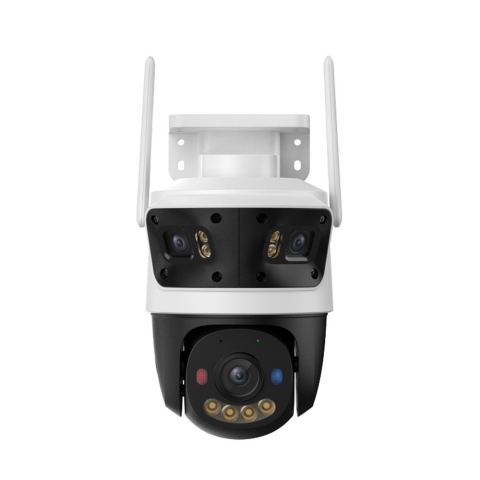 Camere speciale - Camera supraveghere IP WiFi 6 rotativa PT cu lentila tripla Imou Cruiser Triple Full Color IPC-S7UP-11M0WED, 5 MP + 2 x 3MP, mod Always On Record, microfon si difuzor, 2x slot card, IR/lumina alba 30