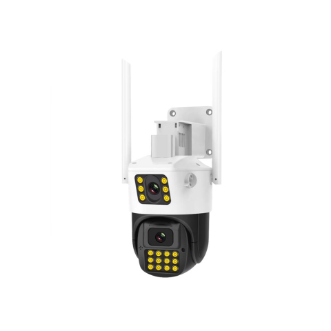 Speed dome - Camera supraveghere rotativa duala wireless IP WiFi Speed Dome Full Color PTZ Vstarcam CS663DR, 2MP, 4 mm, lumina alba/IR 30 m, slot card, microfon, detectie miscare, auto tracking