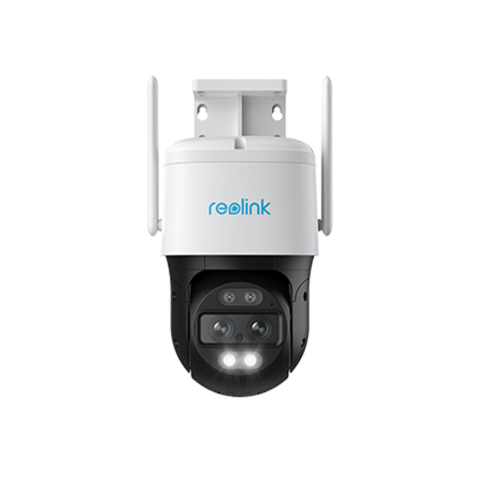 Camere speciale - Camera supraveghere rotativa IP WiFi Speed Dome PTZ Reolink TrackMix W760, 4K, 2.8 + 8 mm, lumina alba / IR 15 m, dual band, slot card, microfon si difuzor, Auto Tracking