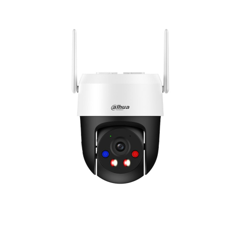 Camere speciale - Camera supraveghere rotativa PT wireless IP WiFi6 cu iluminare duala Dahua P3AS-PV, 3MP, IR/lumina alba 30 m, 4 mm, alarma sonora si vizuala rosie-albastra, detectie om/vehicul cu AI, auto tracking, s