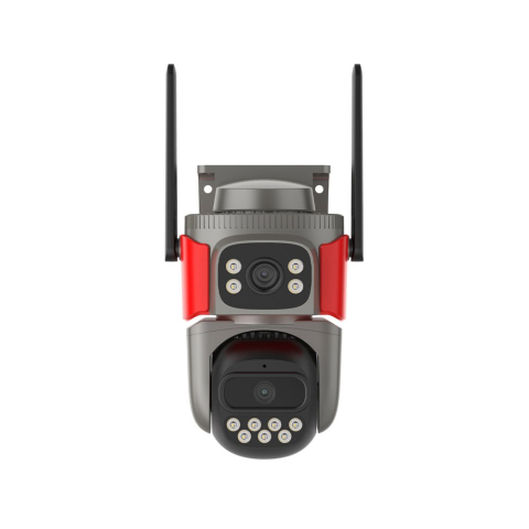 Camere speciale - Camera supraveghere wireless IP Dome WiFi Vstarcam Dual-Lens AF621DR, 2 + 2 MP, 2 x 4 mm, IR/ lumina alba, detectie incendiu, detectie fum, microfon, difuzor, slot card
