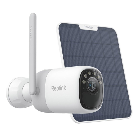 Camere cu panou solar - Camera supraveghere wireless IP WiFi 6 Dual Band cu panou solar Reolink Altas B630+SOLAR, 4 MP, 4 mm, PIR 10 m slot card, microfon si difuzor, night vision color, acumulator 20000 mAh, detectie miscar