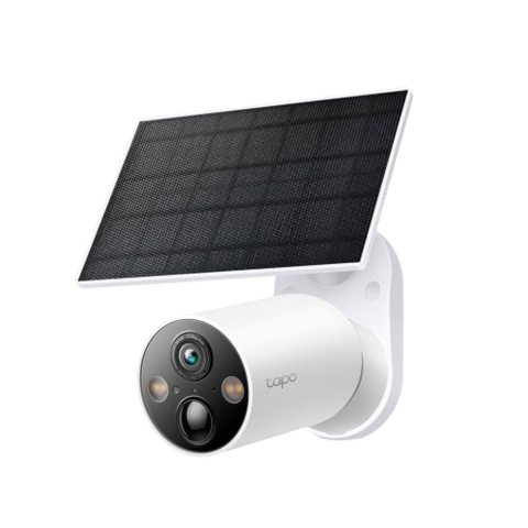 Camere cu panou solar - Camera supraveghere wireless IP WiFi cu panou solar TP-Link Starlight TAPO C425 KIT, 4 MP, IR 15 m, microfon si difuzor, slot card, control prin aplicatie, 10000 mAh, detectie smart, baza magnetica
