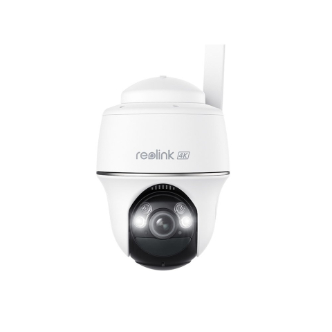 Camere speciale - Camera supraveghere wireless WiFi rotativa Speed Dome Reolink Argus PT Ultra B440, 4K, IR/lumina alba 10 m, microfon, dual band, acumulator 6000 mAh, PIR, slot card