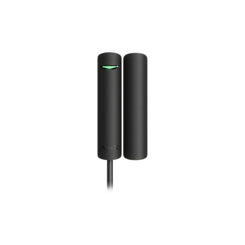 Alarmă Antiefracție - Contact magnetic Ajax DoorProtect Fibra BL, aparent, 1 intrare NC, reed, negru