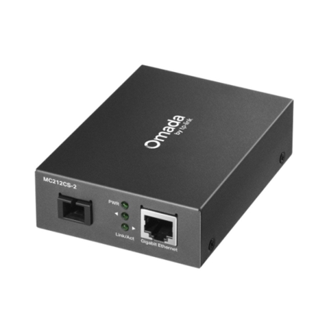Rețelistică - Convertor media Gigabit TP-Link Omada MC212CS-20, 1 Gbps, 20 km, SC/UPC, Single-Mode