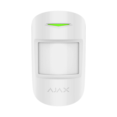 Accesorii sisteme de alarmă - Detector de miscare wireless PIR si MW Ajax MotionProtect Plus WH, 12 m, 88 grade, pet immunity, 868 MHz, RF 1200 m