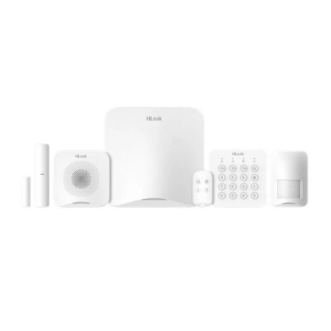 Sisteme de alarmă - Kit alarma wireless Hikvision Hilook ALARM-A201PS-KIT1-16WE, 16 zone, WiFi/4G LTE, 868 MHz, PIR, pet imunity, plug and play