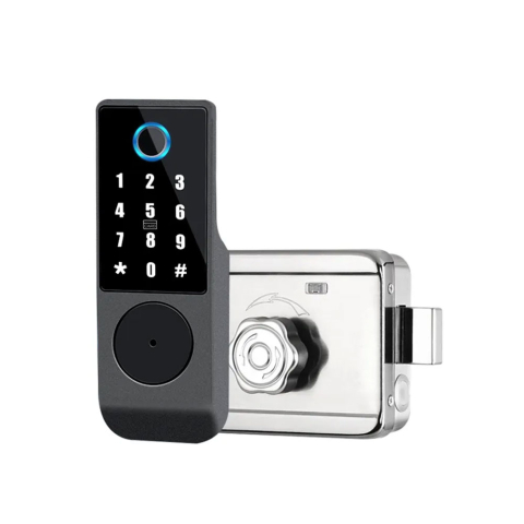 Centrale Control Acces - Kit incuietoare standalone cu cititor biometric Secukey D4-W, acces prin amprenta / PIN / card / cheie