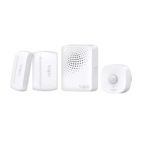 Accesorii Smart Home - Kit senzori inteligenti wireless TP-Link TAPO T30 KIT, 2.4 GHz, 868 MHz, 120 grade, 7 m, detectie miscare, alarma, control de pe telefon, autonomie 2 ani