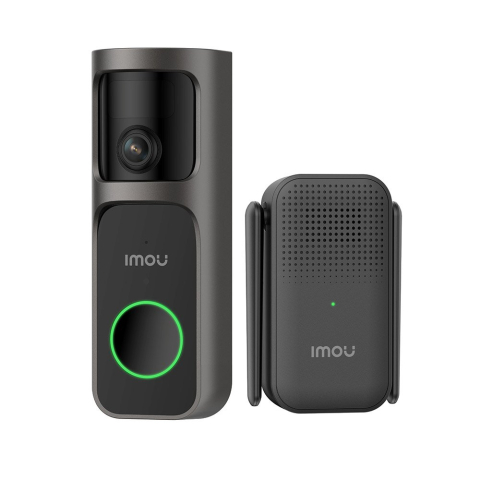 Video Interfoane - Kit sonerie video wireless Imou Doorbell 3 DB-3EP-4M0W/DS3, 4 MP, 1 mm, acumulator 5000 mAh, PIR, IR 5 m, microfon si difuzor, slot card, detectie miscare, notificari