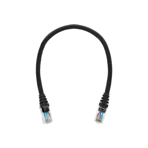 Cabluri - Patch cord U/UTP Cat 5.e LinkPower LINK-PATCH502, 0.2 m, negru