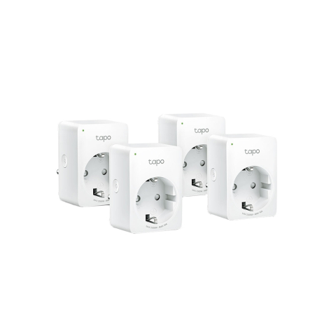 Accesorii Smart Home - Priza smart WiFi TP-link Tapo P100(4-pack), 2.4 GHz, control de pe telefon