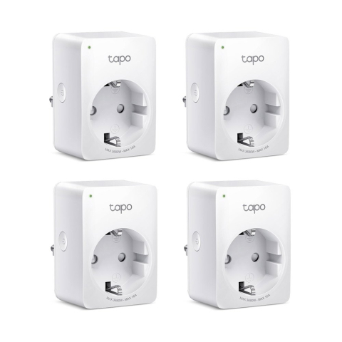 Smart Home - Priza smart WiFi TP-Link TAPO P110(4-PACK), 3680W, 16A, 2.4 GHz, control de pe telefon, 4 bucati