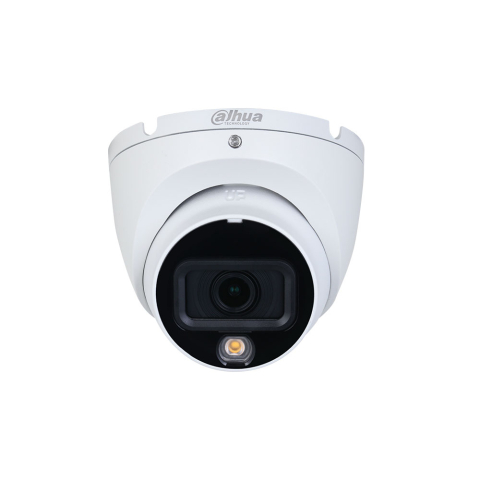 Resigilate - RESIGILAT - Camera supraveghere Dome cu iluminare duala Dahua HAC-HDW1500TLM-IL-A-0280B-S2, 5 MP, IR/lumina alba 20 m, 2.8 mm, microfon