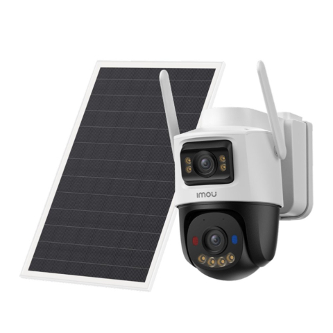 Resigilate - RESIGILAT - Camera supraveghere exterior wireless 4G IP WiFi PT cu panou solar si lentila duala Imou AOV Dual, 5+5 MP, 3.6 mm, IR 25 m, acumulator 10.000 mAh, microfon si difuzor, sirena, auto trackin