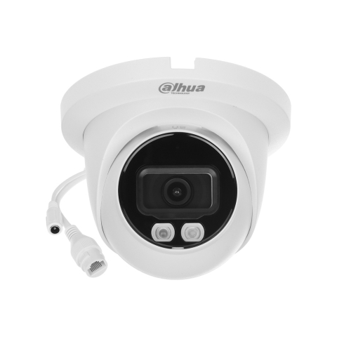 Resigilate - RESIGILAT - Camera supraveghere IP Dome cu iluminare duala Dahua Full Color WizSense IPC-HDW2249TM-S-IL, 2 MP, lumina alba/IR 30 m, 2.8 mm, slot card, microfon, PoE
