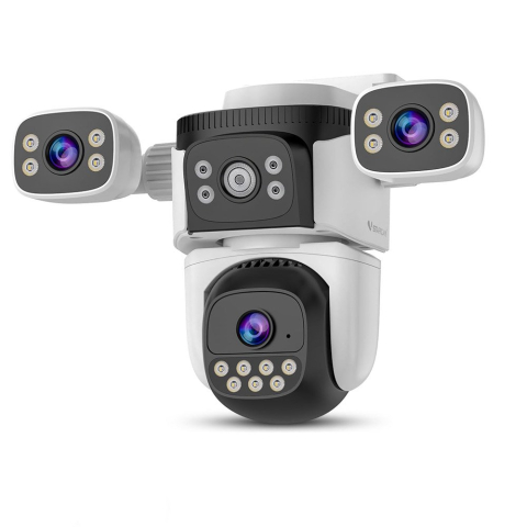 Resigilate - RESIGILAT - Camera supraveghere IP Speed Dome 3 in 1 WiFi PT Vstarcam CS621SR, 2+2+2 MP, 4 mm, microfon si difuzor, slot card, 360 grade, smart tracking, IR/lumina alba 30 m, alarma