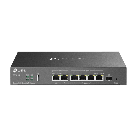 Rețelistică - Router 7 porturi Multi-Gigabit TP-Link Omada ER707-M2, VPN, 2366.04 Mbps