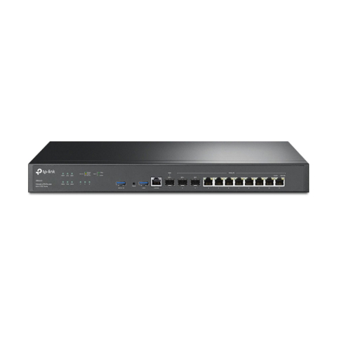 Rețelistică - Router 8 porturi TP-Link Omada ER8411, 10G, management centralizat, 10 Gbps, 3 SFP, sursa dubla de alimentare