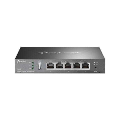 Rețelistică - Router Gigabit TP-Link Omada ER605 V2, VPN, 10/100/1000Mbps, 3 porturi LAN, 2 porturi WAN , 940 Mbps