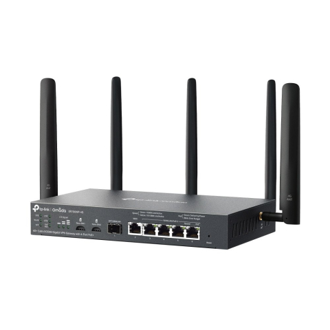 Rețelistică - Router VPN 4G+Cat6 dual band TP-Link ER706WP-4G, WiFi 6, 2.4/5 GHz, 2402 Mbps, VPN, Omada, Mu-Mimo, PoE+