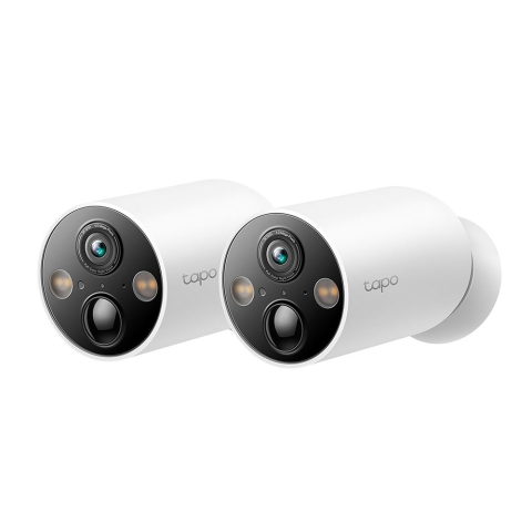 Camere speciale - Set camere supraveghere wireless IP WiFi TP-Link Starlight TAPO C425(2-PACK), 4 MP, IR 15 m, microfon si difuzor, slot card, control prin aplicatie, 10000 mAh, detectie smart, baza magnetica, 2 bucati