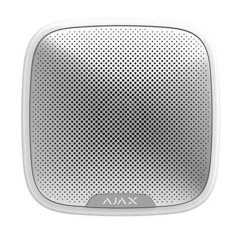 Accesorii sisteme de alarmă - Sirena de exterior wireless cu LED AJAX STREETSIREN WH, 113 dB, RF 1500 m, IP54