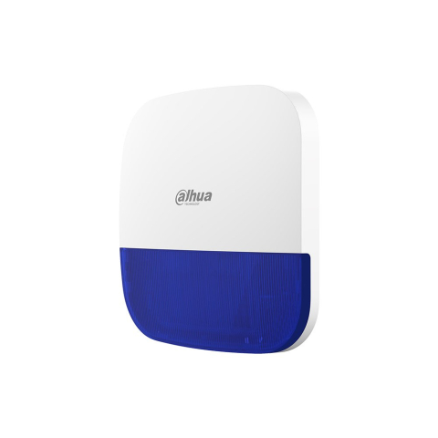 Alarmă Antiefracție - Sirena wireless exterior Dahua ARA13-W2(BLUE), 110 dB, 868 MHz, RF 1600 m, buzzer, tamper, albastra