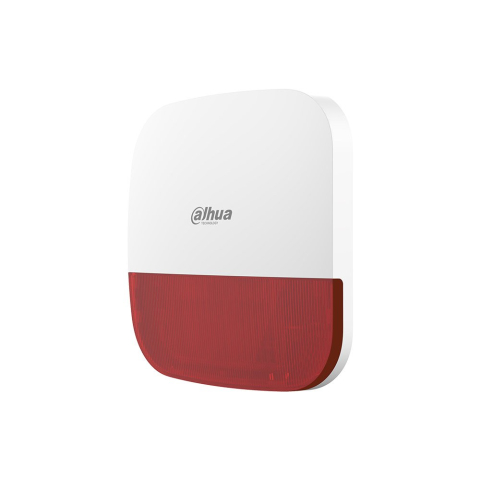 Alarmă Antiefracție - Sirena wireless exterior Dahua ARA13-W2(RED), 110 dB, 868 MHz, RF 1600 m, buzzer, tamper, rosie