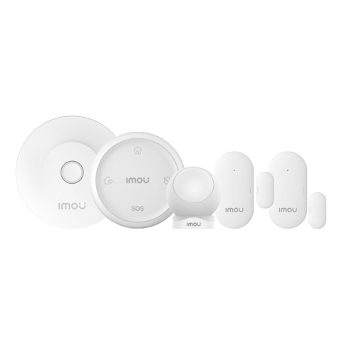 Kituri & Sisteme de alarmă - Sistem alarma wireless IMOU KIT-IOT-HOMESECURITYKIT-EU-9-M, WiFi, 2.4 GHz, detectie 8 m, Zigbee, control din aplicatie