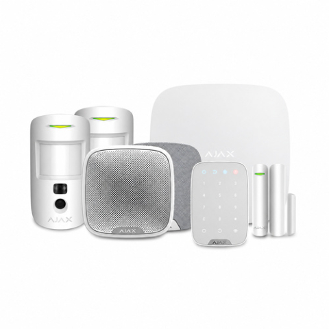 Alarmă Antiefracție - Sistem de alarma wireless Ajax Cam Security, 12 m, 88 grade, 640x480p, iluminator IR, pet immunity, 868 MHz, 105 / 113 dB, 15 taste, silent alarm