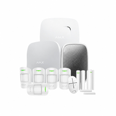 Module de integrare - Sistem de alarma wireless Ajax Smart StarterKit 4G, Ethernet + 2x slot SIM, 868 MHz, 2000 m, tamper, back-up, alb