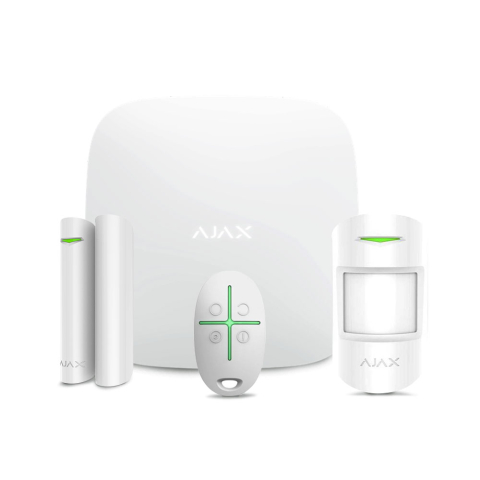 Alarmă Antiefracție - Sistem de alarma wireless Ajax Starter kit WH, 868/915 MHz, 2000 m, pet immunity