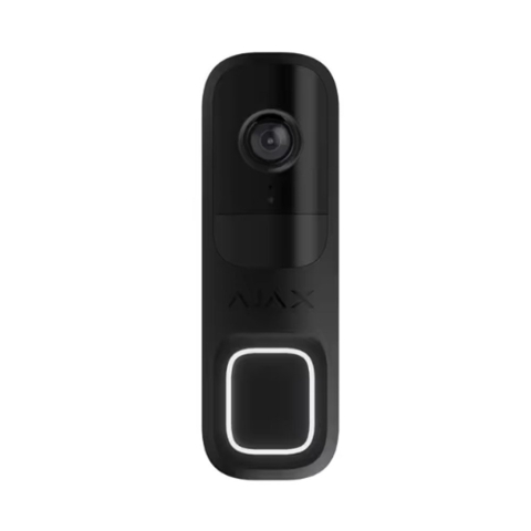 Smart Home - Sonerie video WiFi Ajax Video Doorbell, 4MP, unghi 155 grade, negru, AI incorporat, PIR, microfon si difuzor, control din aplicatie