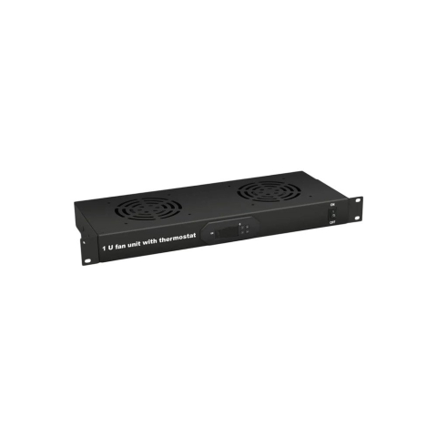 Rack & UPS - Termostat digital rackabil cu 2 ventilatoare LinkPower LINK-FAN-JG02, control temperatura, 1U, 19 inch, intrerupator