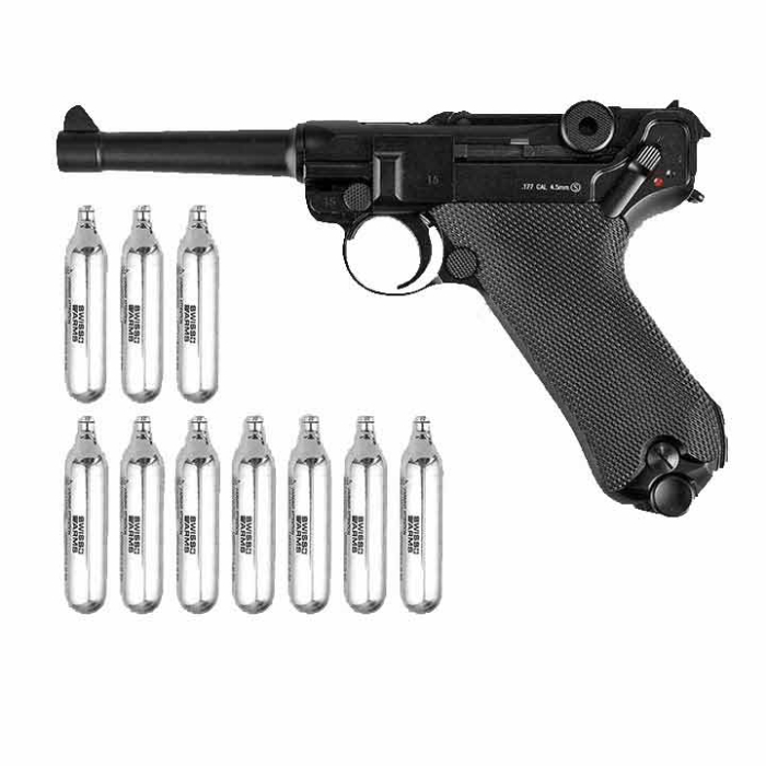 Pistol airsoft Luger P08 Parabellum full metal CO2 2J [2]