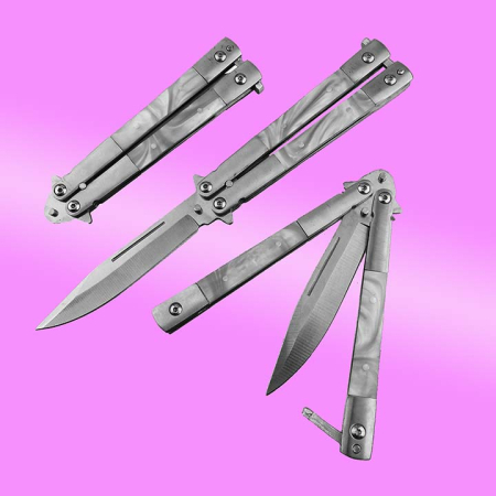 Cutit fluture Balisong cromat [1]