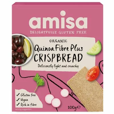 Crispbread (painici) cu quinoa Fibre Plus , fara gluten, bio - 100 g - Amisa [1]