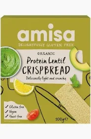 Crispbread (painici) proteice cu linte, fara gluten, bio - 100 g - Amisa [1]