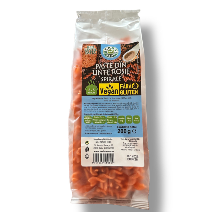 Paste din Linte Rosie 200g Spirale HERBALSANA [1]