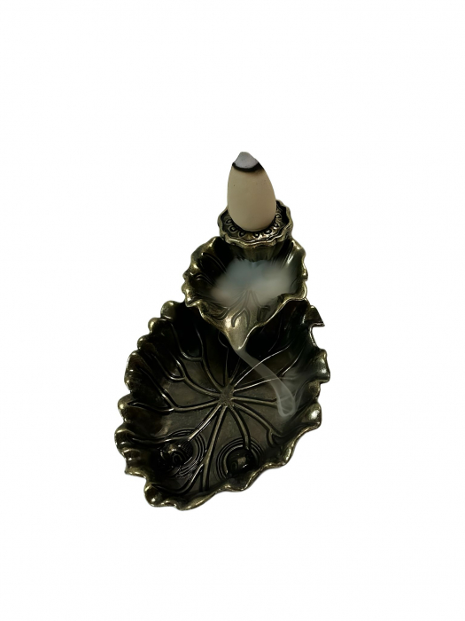 Suport de tamaie din metal, design flori de lotus [2]