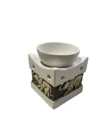 Vas de ceramica aromaterapie  - elefant alb/negru [1]