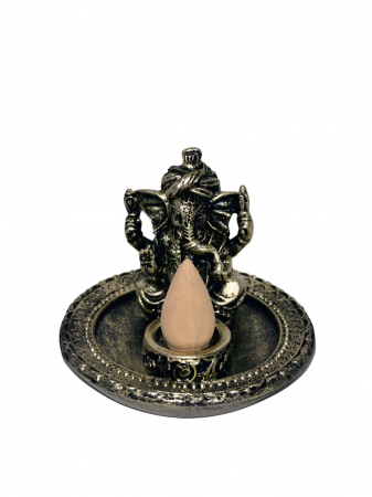Arzator tamaie/conuri/betisoare figurina Ganesha - decor birou - bronz [1]