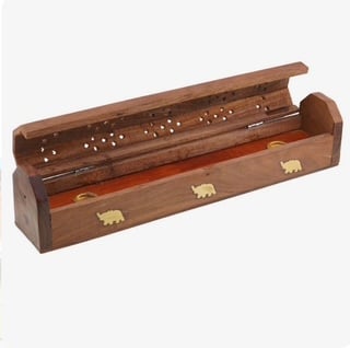 Decor - Suport lemn betiosare parfumate si conuri - cufar elefant