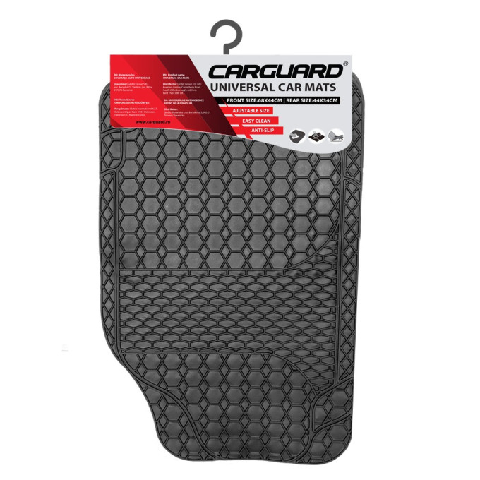 Covorașe auto universale ajustabile – 68 x 44 cm / 44 x 34 cm PVC – negru [2]