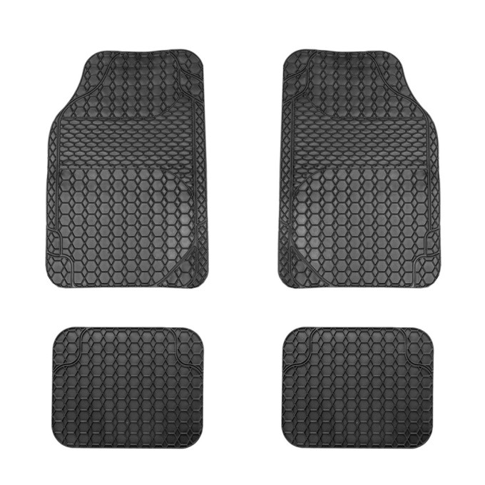 Covorașe auto universale ajustabile – 68 x 44 cm / 44 x 34 cm PVC – negru [1]