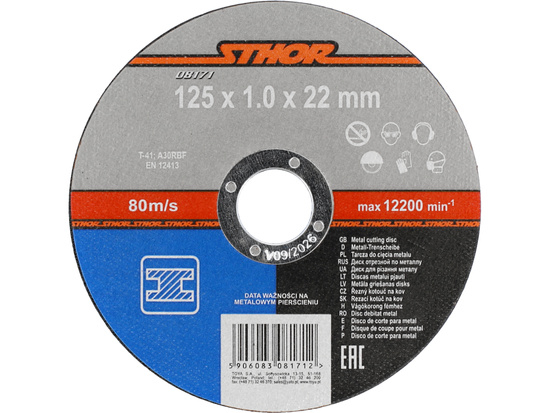 DISC DEBITAT METALE 125X1X22MM, STHOR [1]